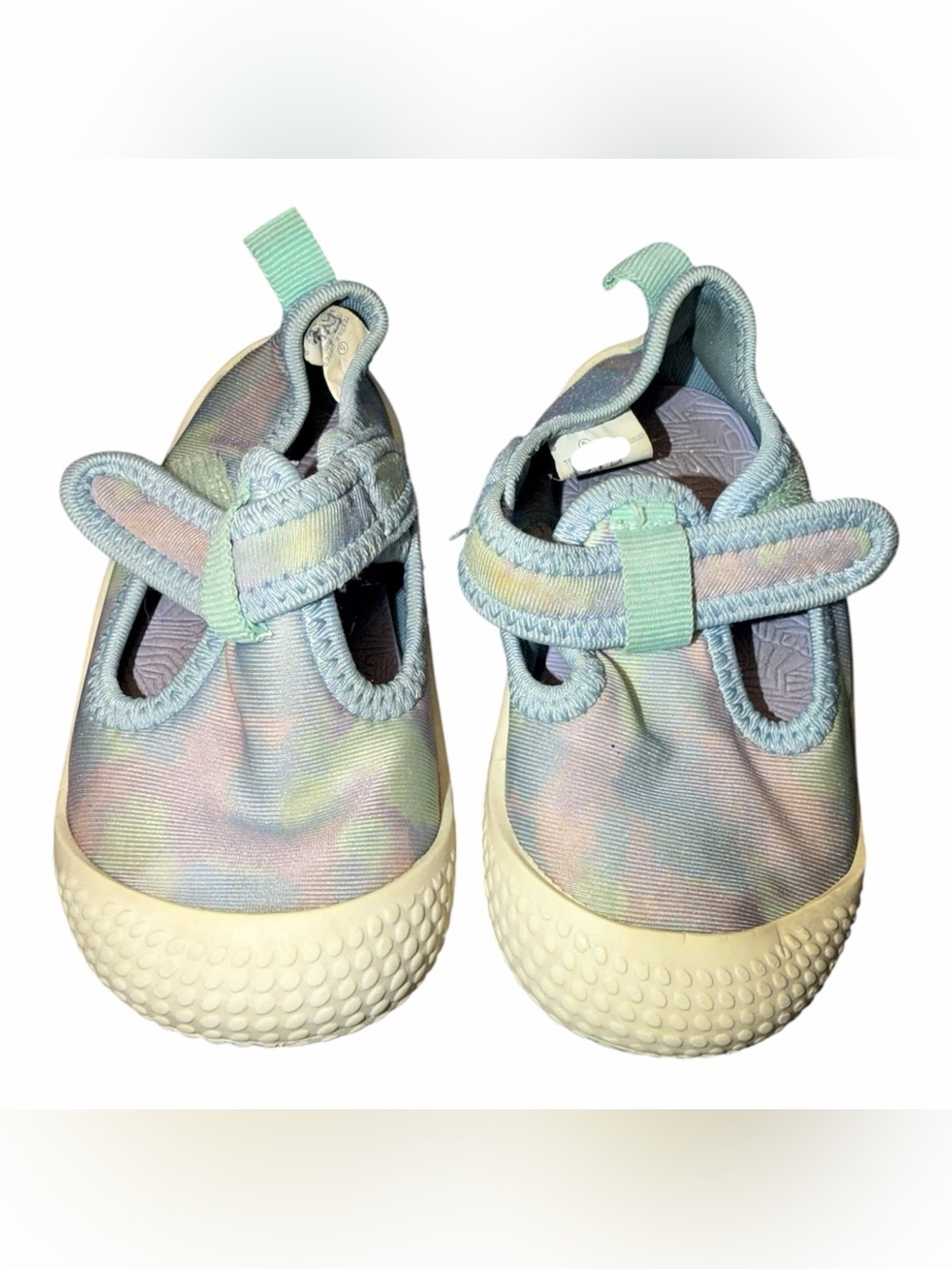 Cat & Jack Pastel Tie-Dye Mary Jane Water Shoes - Mint, Pink, Lilac, Size 5